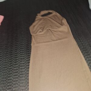 Brown Sleeveless Dress